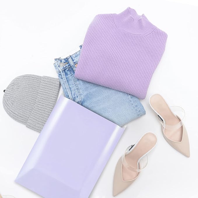 Metronic Poly Mailers 14.5X19 100 Pack, Strong Adhesive Shipping Bags for Clothing, Waterproof and Tear-Proof Packaging Bags Mailers Poly Bags for Shipping Envelopes in Lilac Purple