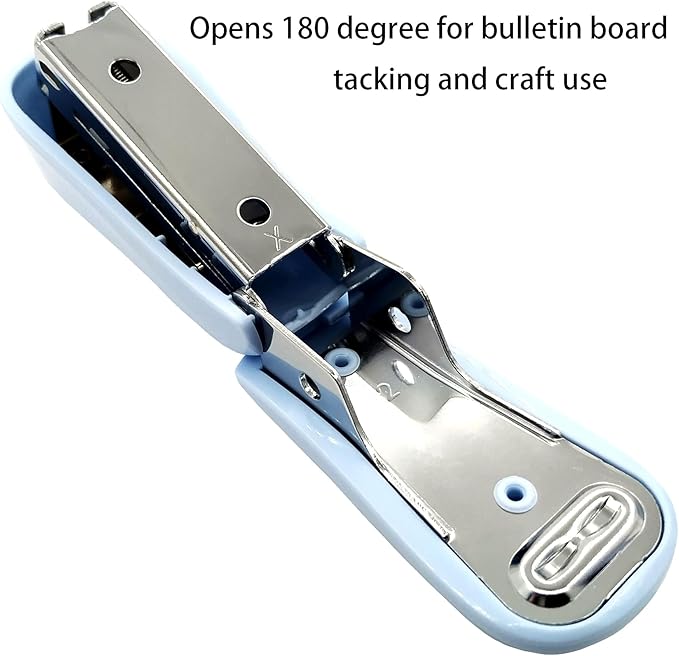 Mini Stapler - Cute Desk Stapler with 1280pcs Standard Staples and Staple Remover for Office & School Supplies (Blue & Pink)