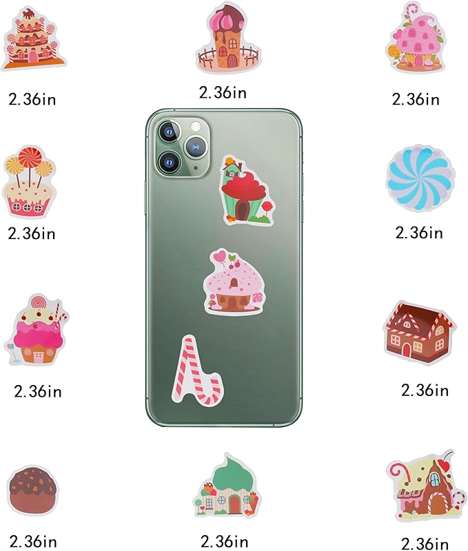 100 Pack Candyland Stickers, Candy Land Party Favors, Birthday Decorations