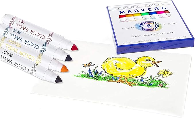Color Swell Washable Bulk Markers - 18 Boxes of 8 Vibrant Colors (144 Total) Perfect for Kids, Parties, Classrooms - Broad Line Markers