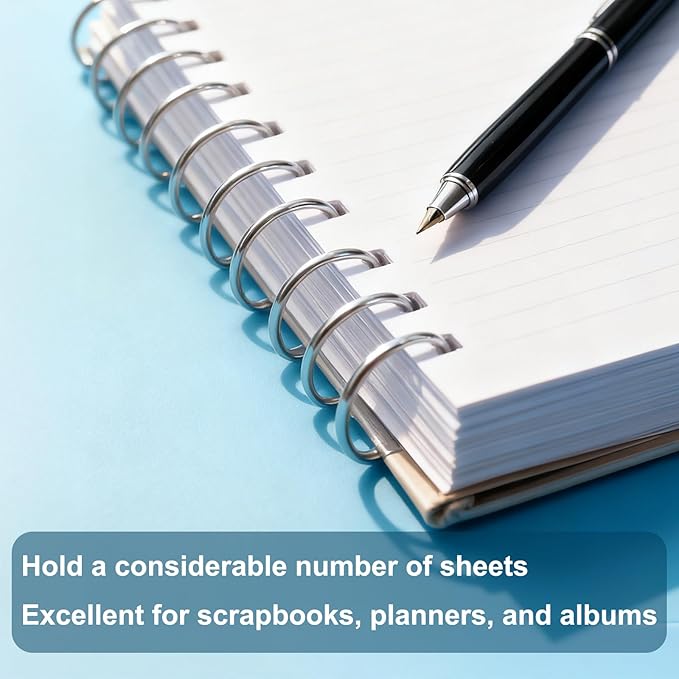 200Pcs 1 Inch Loose Leaf Binder Book Rings, with Metal Nickel Plated for Key,and Index Cards, for School, Home, or Office, Silver