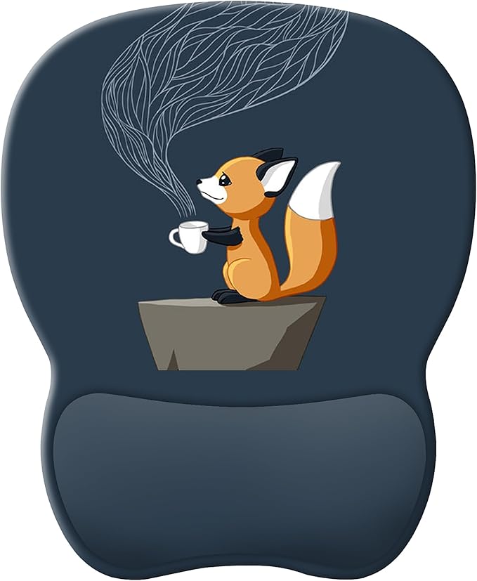 Cute Ergonomic Gel Mouse Pad with Wrist Rest, Gaming Non-Slip PU Base for Computer Office, Comfortable Laptop Desk Accessories Decor