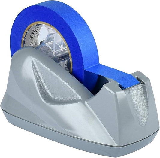 Acrimet Premium Desktop Tape Dispenser Jumbo, Plastic, Non-Skid Base (Heavy Duty) (Platinum Silver Color)