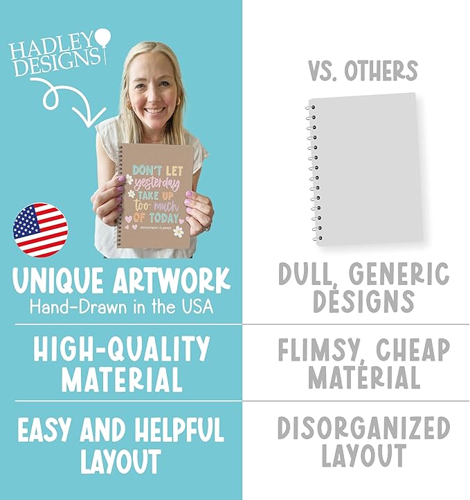 Weekly Appointment Book 2026-2027 - Hourly Appointment Book, Vertical Weekly Planner 2026-2027, Monthly Schedule Books, Kraft Daily Planner With Hourly Schedule