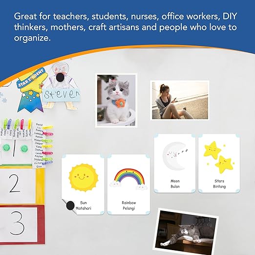 DIYMAG Magnets with Adhesive Backing, 360Pcs Diameter 0.8’’ x 0.04” Fridge Magnet Dot Classroom Must Have Round Magnetic Tape Flexible Sheets for Crafts Whiteboard Refrigerator Easy Peel and Stick