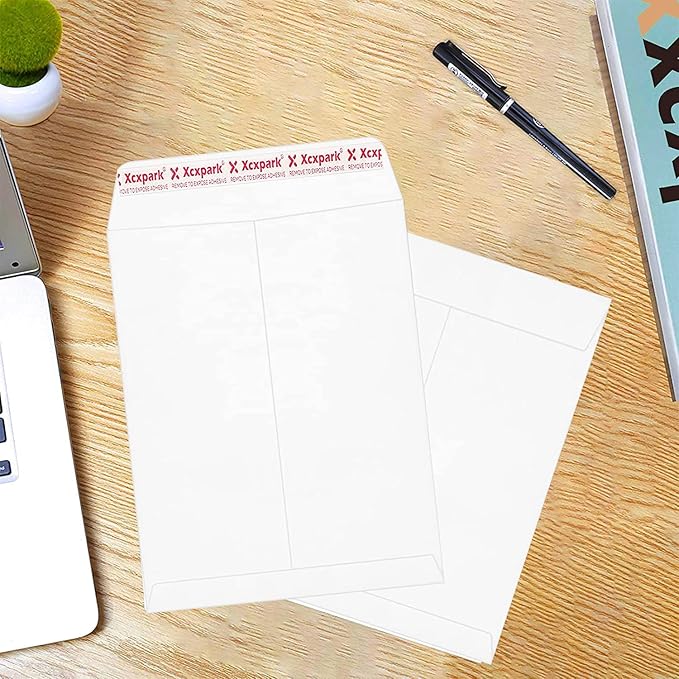 120 PCS 6x9 inches Security Catalog Envelopes Printable Self Seal Envelopes, Anti Tear White Envelopes for Invitation Cards, Pictures, Photos, Documents