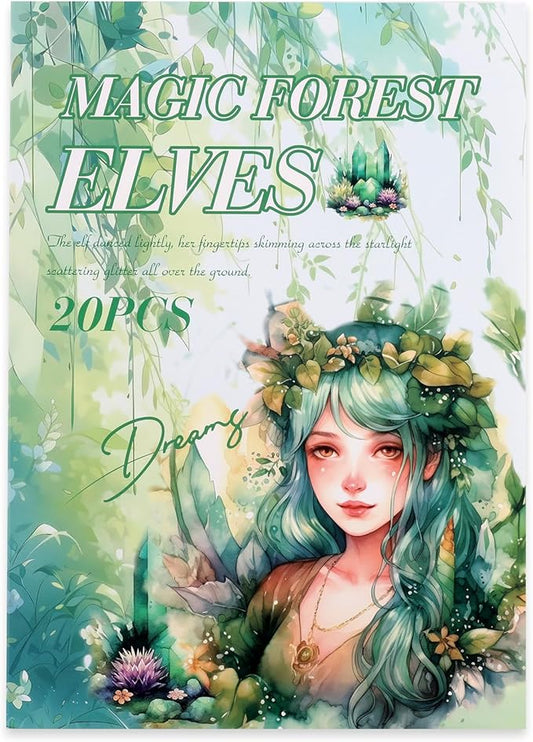 Scrapbook Fantasy Stickers 20 Sheets 240 Pre-Cut Washi Stickers for Journaling PET Transparent Fairy Sticker Decorative or DIY Paper Crafts, Arts and Crafting Projects