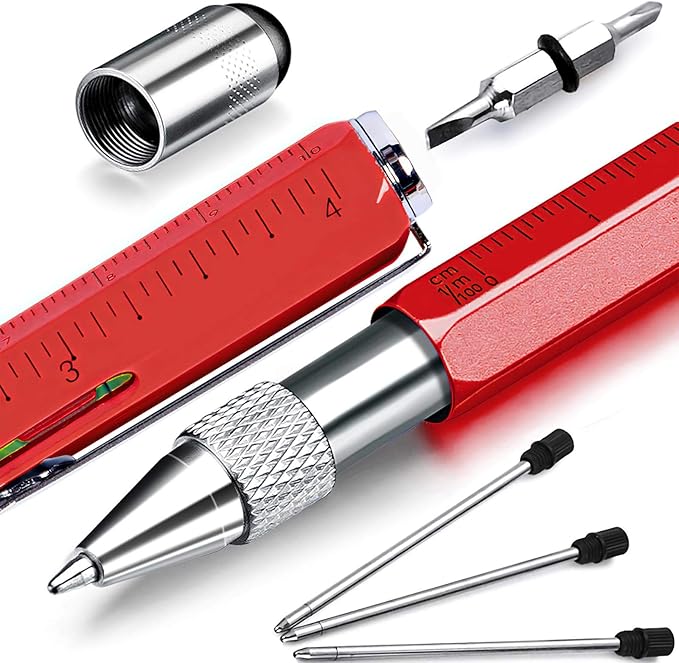 Dad Gifts for Fathers Day, Hongred 6 in 1 Multitool Pen, Stocking Stuffers for Mens Gifts for Him Husband, Father's Day for dad, Birthday for Men, Tools Cool Gadgets,Office Gift