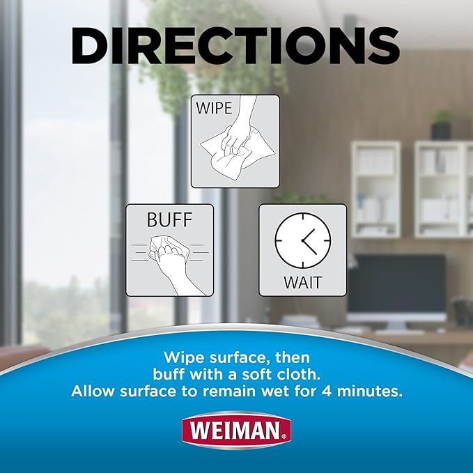 Weiman Electronic Screen Cleaner Wipes - 4 Pack Clean Your Laptop, Computer, TV, and All Electronic Equipment - Electronic Wipes - 30 Count