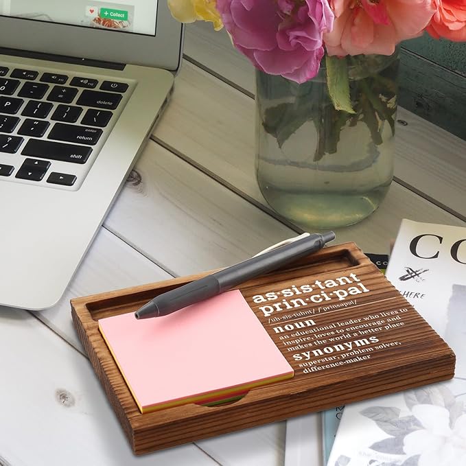 vizuzi Assistant Principal Sticky Note Holder, Assistant Principal Gifts, Thank You Appreciation Gifts for Assistant Principal Women Men From Student Self-Stick Note Pad Holders ZSS31