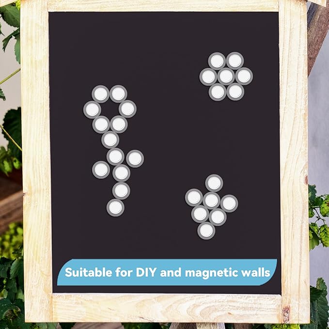 ZDZBLX Fridge Magnets, 14 Pack Magnet Strong Magnets Refrigerator Magnets Small Magnets for Whiteboard, Heavy Duty Magnets Mini Magnets Cute Round Magnets for Fridge, Locker, Classroom, Office (White)