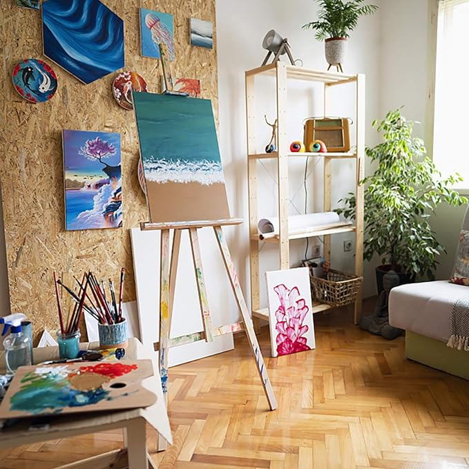 GOTIDEAL Stretched Canvas, 9x12 Inch Set of 8, Primed White - 100% Cotton Artist Canvas Boards for Painting, Acrylic Pouring, Oil Paint Dry & Wet Art Media