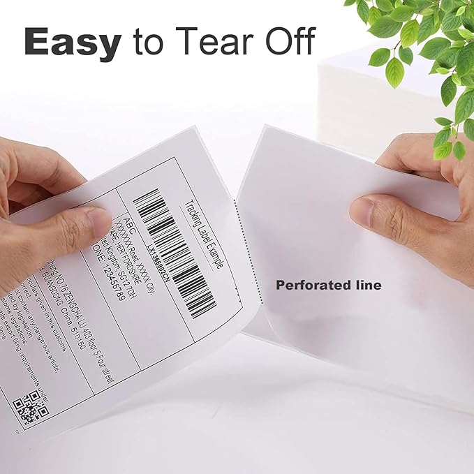 4 x 6 Fanfold Label, 10000 Thermal Shipping Labels for FedEx Shipping Label (10 Stack- 10000 Labels)