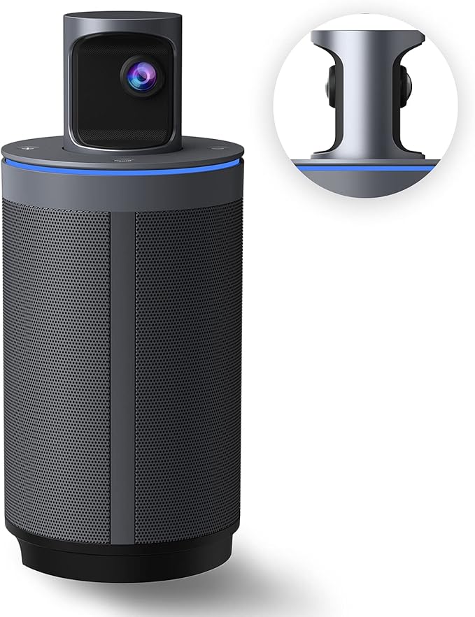 NexiGo Meeting 360 (Gen 2), 8K Captured AI-Powered Framing & Speaker Tracking, Plug & Play, 1080p HD 360-Degree Smart Video Conference Camera, 8 Noise-Cancelling Microphones