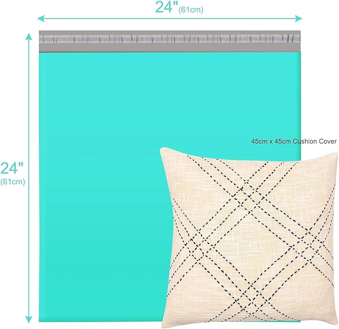 Metronic Poly Mailers 24x24 300Pcs Large Shipping Bags for Clothes Plastic Mailers Strong Self Seal Adhesive Shipping Envelopes for Small Business Tear-resistant Mailer Bags Mailing Envelopes in Teal