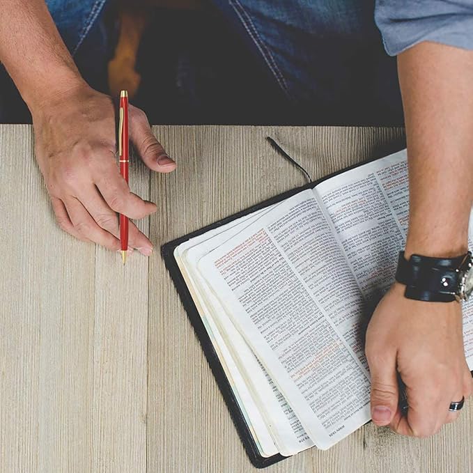 Cambond Ballpoint Pens Red Pens - Metal Black Ink 1.0 mm Medium Point Retractable Nice Pens Smooth Writing Pen for Journaling Men Women Police Uniform Office Business, 10 Pack (Red)