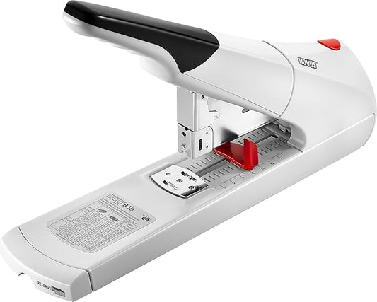 Novus B50 Heavy Duty Stapler, 140 Sheet Capacity, Anti-Jam, 3" Stapling Depth w/Adjustable Guide, Staple Bypass, German Engineered (023-0060)