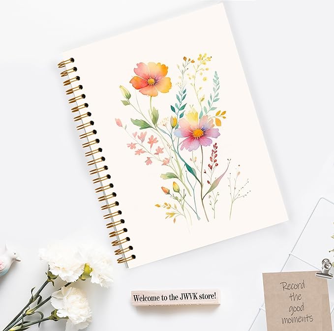 Vintage Wild Flower Botanical Plant Notebook 01,Rustic Spring Floral Cottagecore Notebook Journal for Work Office School Student Teacher,Hardcover Spiral Notebook 5.5x8.3