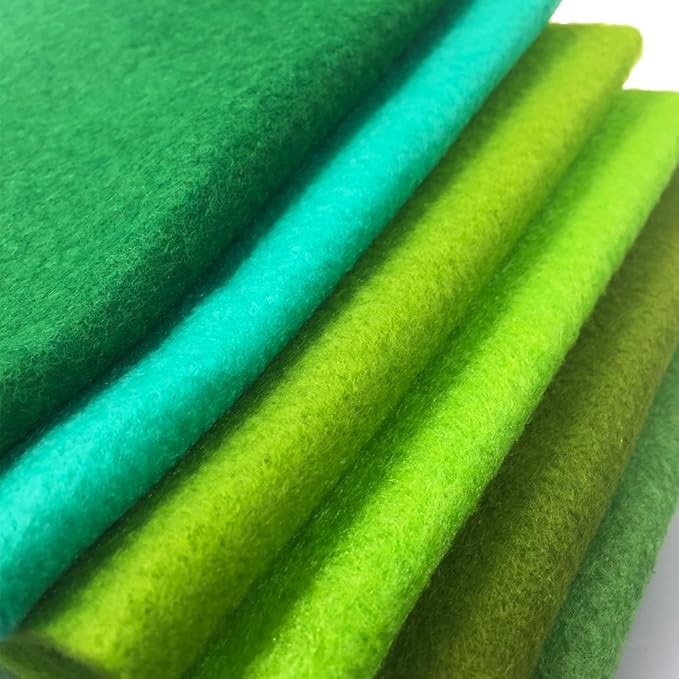 flic-flac 42pcs1.4mm Thick Soft Felt Fabric Sheet Assorted Color Felt Pack DIY Craft Sewing Squares Nonwoven Patchwork (30cm * 30cm)