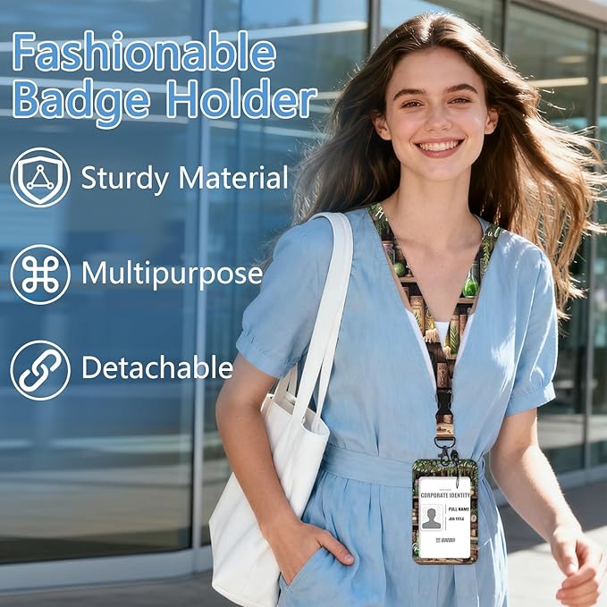 Chemical Bookshelf Badge Holder Reel Lanyard,ID Card Badge Holder Retractable Name Tag Clips for Doctor Nurse Teacher Office Student