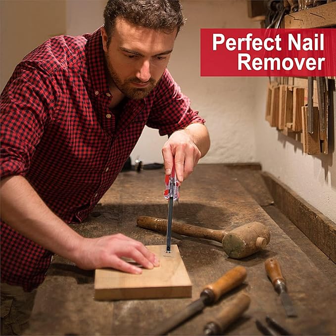 Staple Remover Tool, 2-Pack Upholstery Staple Puller with Double Prongs, Tack & Nail Lifter for Furniture, Floor, Wooden Case, Photo Frame, Carpet