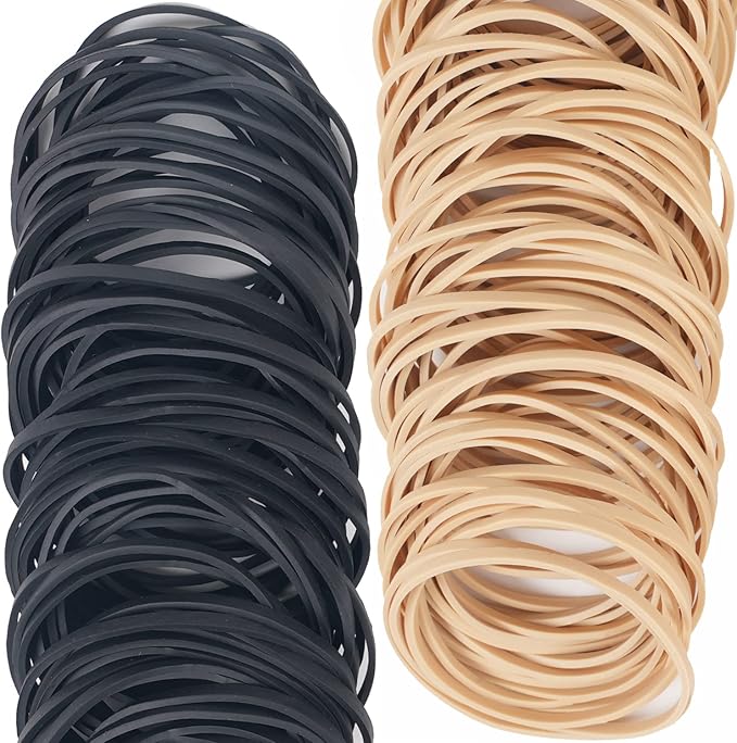 Rubber Band Ball #33 black rubber bands Light brown 2 Pack ball About 260pcs elastic Bands for Office School Home Strong Elastic Band Loop Office Supplies