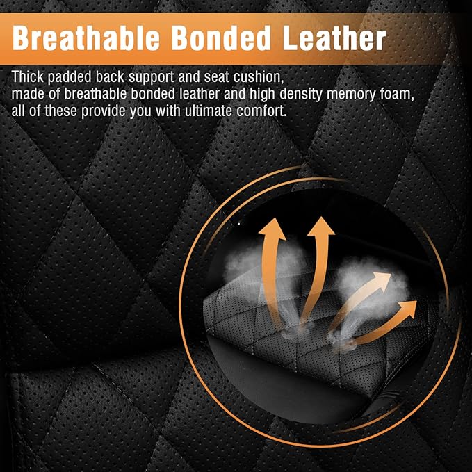 High Back Office Chair- Flip Arms Adjustable Built-in Lumbar Support, Executive Computer Desk Chair Work Chairs, Thick Padded Strong Metal Base Quiet Wheels, Ergonomic Design for Back Pain