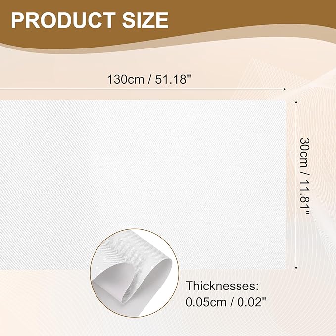 PATIKIL Book Binding Cloth, 51 x 11 Inches Book Cloth for Binding Repairing Fabric Surface Paper Backed Bookbinding Supplies, White