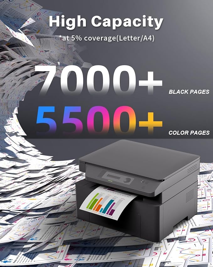 069H 069 Toner Cartridge Set Compatible Replacement for Canon 069H 069 Toner for Canon MF753Cdw Toner Cartridges imageCLASS MF751Cdw MF752Cdw LBP674Cdw LBP673Cdw Printer High Yield (4 Pack, B/C/M/Y)