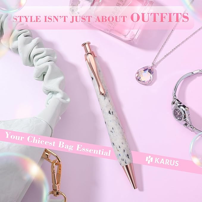 KARUS Gift Pen Set, Sustainable Refillable Ballpoint Pens with Black Ink, Stylish, Smooth Writing Pens for Women, Men, Office, Journaling, School, Thoughtful Gifting