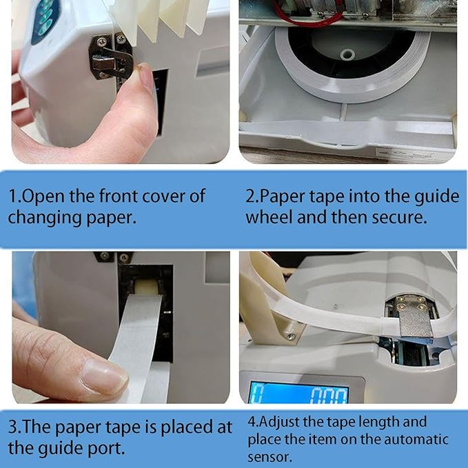 INTBUYING Cash Bundling Machine Fully Automatic Small Banknote Baling Machine Binding Speed 2 Secs Per Time Binding Machine for tie Bills Cards banknotes