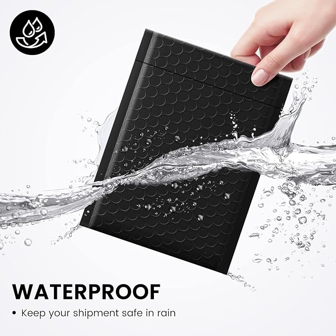 Fuxury Black Bubble Mailers 6x10" Padded Envelopes 9600 Pack Strong Adhesion Full Pallet of Padded Mailers Thick Bubble Envelopes for Small Business Mailing Small Items Bulk