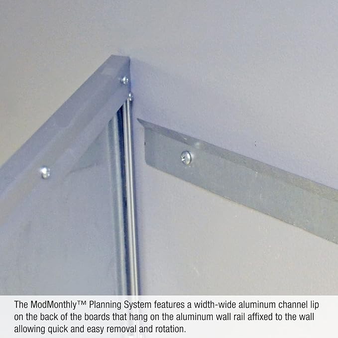 Ultimate Office Whiteboard Dry Erase Magnetic Write On Planning Boards & Scheduling Kit. Includes Set of 3 Monthly Panels, 1 Plain Panel, Magnets, 6 Markers and Eraser. Rotatable & Easy to Update