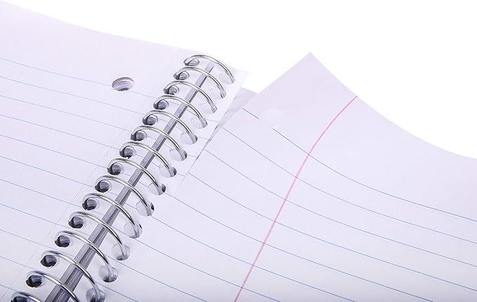 Mintra Office Durable Spiral Notebooks, 1 Subject, (Red, College Ruled 3 Pack), 100 Sheets, Poly Pocket, Moisture Resistant Cover, School, Office, Business, Professional