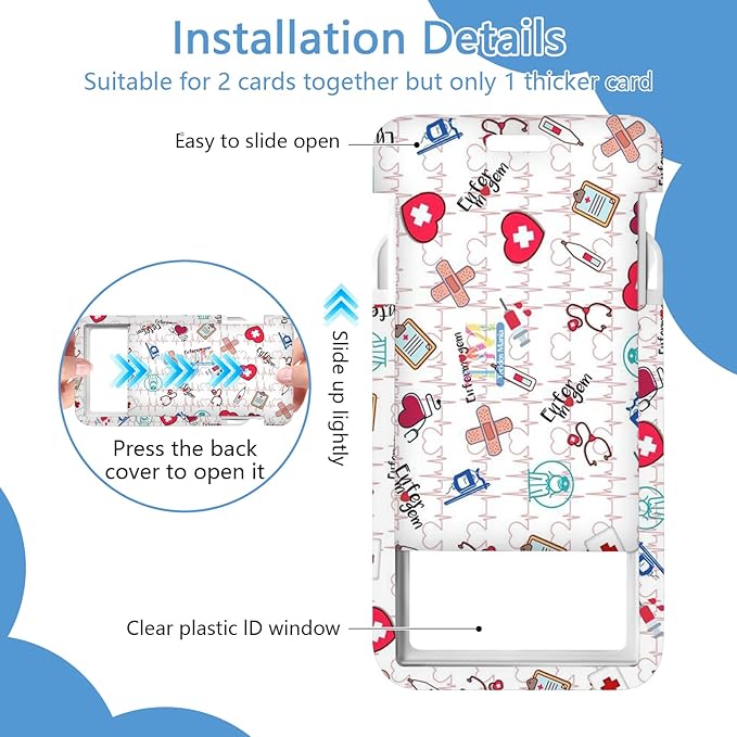 Nurse Badge Reel Pharmacy Lanyards for Id Badges, ID Badge Holder with Retractable Lanyard, ID Holder with Keychain Clips Heavy Duty, RN Name Tag ID Card Holder Doctor Women Office Gift