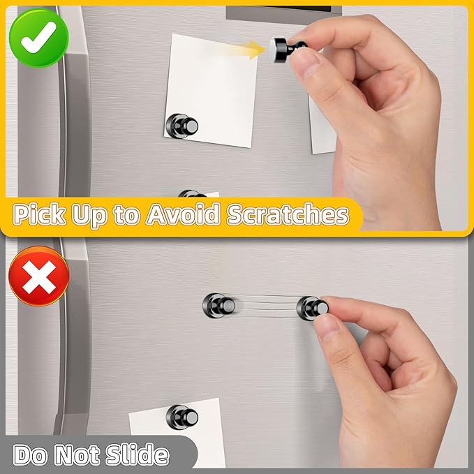 VNDUEEY 90 Pack Black Fridge Magnets, Refrigerator Magnets Strong Magnets for Whiteboard, Magnet Refrigerator, Small Magnet for Classroom, Kitchen, Office, Locker, Map Decorative