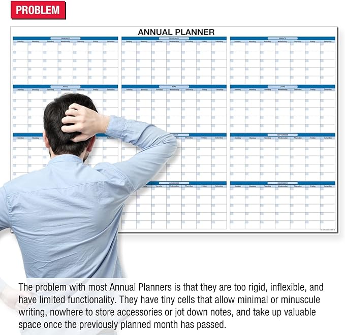 Ultimate Office Whiteboard Dry Erase Magnetic Write On Planning Boards & Scheduling Kit. Includes Set of 3 Monthly Panels, 1 Plain Panel, Magnets, 6 Markers and Eraser. Rotatable & Easy to Update