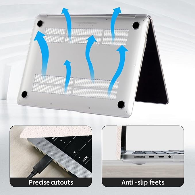 DTangLsm for MacBook Air 15 inch Case M4 2025 2024 2023 Release A3241 M3 A3114 M2 A2941 Touch ID, Woven Fabric Textured Elegant Leather Hard Shell Cover for Mac Book Air 15 Case+Keyboard Cover, Beige