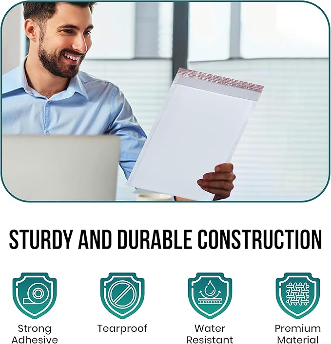 Levex - #000 4" x 8" [100 Pack] Poly Bubble Mailers, Padded Envelope Mailers, Packing Envelope & Mailing Bags for Shipping