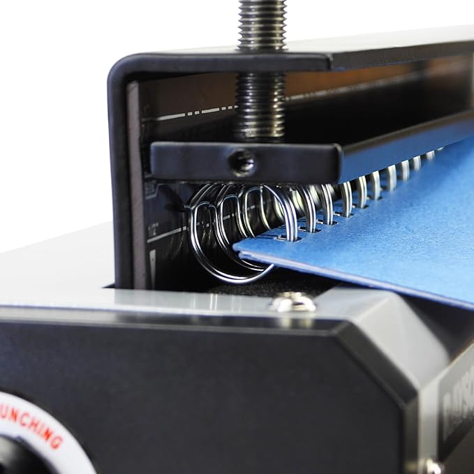 Rayson TD1222 Wire Binding Machine - 2:1 Pitch, Rectangular Holes, 220 Sheet Binding / 12 Sheet Punching Capacity