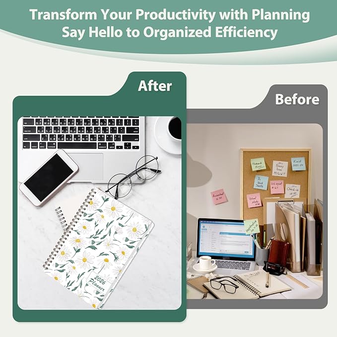 2026 Planner, Weekly and Monthly Calendar Agenda Book, Jan 2026 - Dec 2026, Hardcover Planning Academic Planner for Office School Supplies and Desk Accessories - Letter Size (8.5'' x 11'')