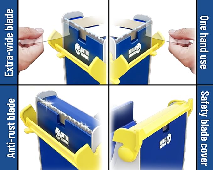 ICO by Excell Twin Premium Wide Metal Multi-Roll Desktop Tape Dispenser, ET-12271, 2 inch Wide, 3 inch Core