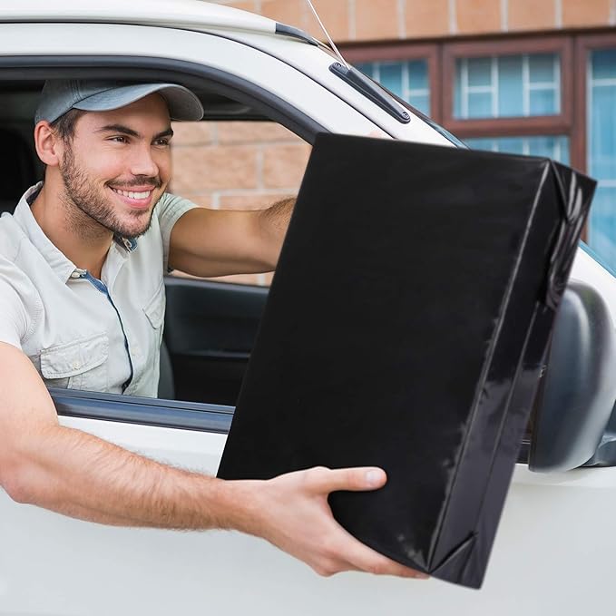 Metronic Black Poly Mailers 14.5x19 Large 100 Pack Self-Seal Shipping Bags, Packaging Envelopes for Small Business, Boutique, Clothing