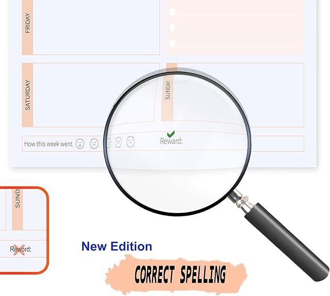 3PC Weekly Planner Notepad,Spiral To Do List Undated Planning Pad, Weekly Organizer for Students, Weekly Agenda for Work & Daily Life, 52 Sheets, 6.5 x 9.8 in (Green)