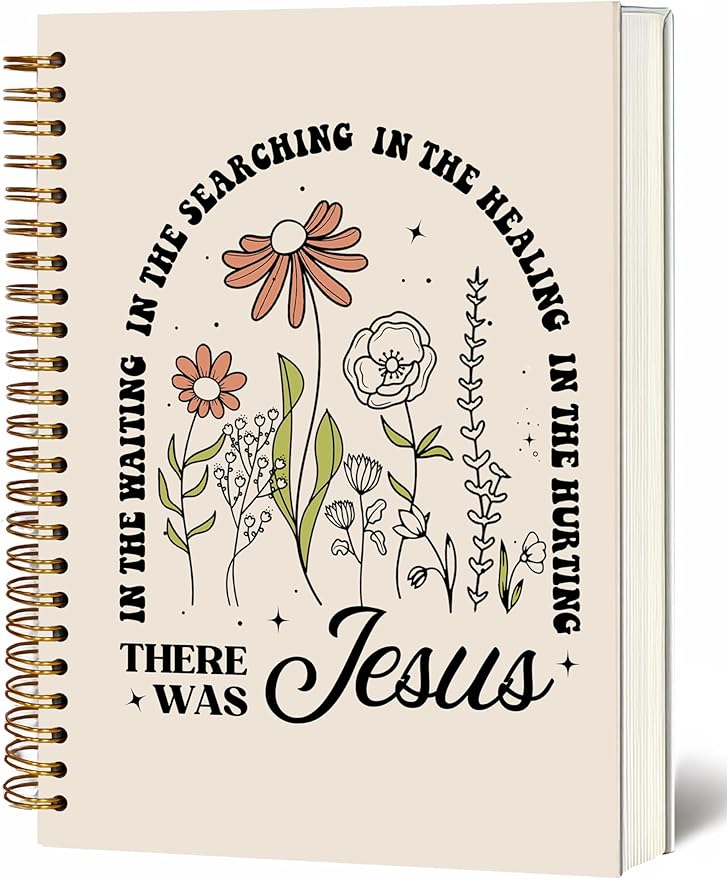 Bible Notebook, A5 Spiral Christian Journal with Floral Pink Butterfly Notebook, Bible Verse-God Says You Are, Inspirational Notebooks for Women, Bible Study, Gift for Birthday Christmas