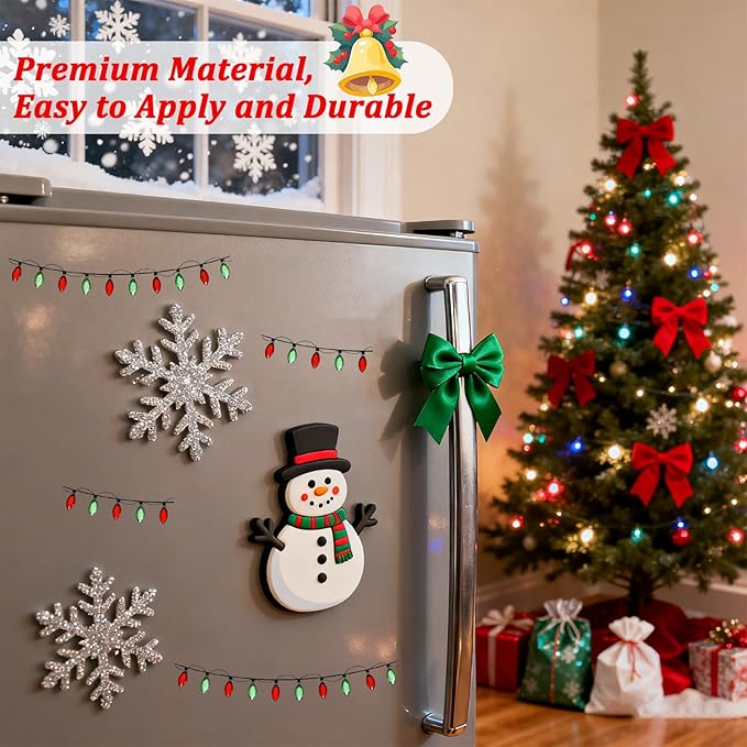 2 Sheets Christmas Lights Stickers for Crafts, 3D Christmas Light Embellishment Stickers, Gem Border Dimensional Sticker, Glitter Glue Stickers for Festive Crafts, Scrapbooking and Decoration