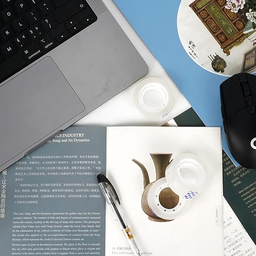 12 Rolls Clear Tape, Transparent Tape Refills for Dispenser, 1 Inch Core, 3/4 x 1000 Inches, Strong Adhesive for Gift Wrapping, Office, School, Home, Desk Supplies & Crafts