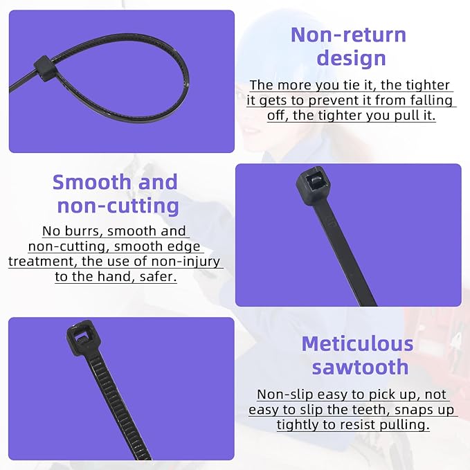 200pcs Cable Zipper Tie Saddle Mounting Base with 200pcs Cable Ties and 200pcs Self-Tapping Screws for Home/Office/Outdoor/Garden, Cable Tie Fixing Base, Wire Management