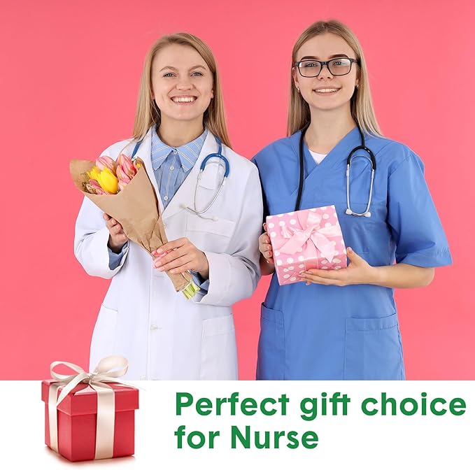 Sherr 25 Sets Retractable Nurse Pens with Mini Highlighter Permanent Marker Keychain Clip Badge Reel Pen Accessories for Nursing Students Medical Staff Office Stocking Stuffer Gift(Green)