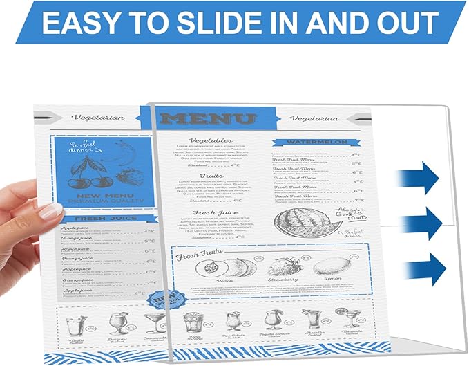 EHWINE 3 Pack 8.5 x 11 Acrylic Sign Holder Horizontal, Clear Plastic Signs Display Stand, Slanted Back Paper Holder Stand up Table Top Sign Holders Flyer Stand Frames for Office Business Store